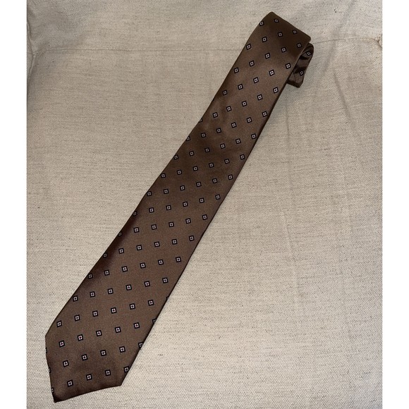 Vintage Givenchy Monsieur Geometric Patterened Classic Silk 57” Tie Italy - Picture 3 of 8